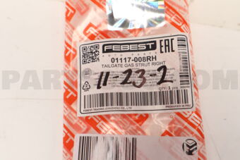 FEBEST 01117008RH TAILGATE GAS STRUT RIGHT (WITH BRACKET) L512/335N