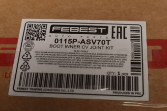 FEBEST 0115PASV70T BOOT INNER CV JOINT KIT 86.5X113X26.5