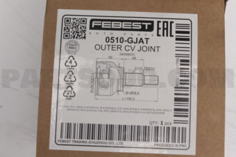 FEBEST 0510GJAT OUTER CV JOINT 24X59X31