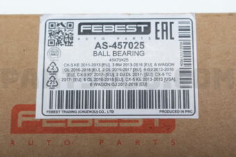 FEBEST AS457025 BALL BEARING 45X70X25