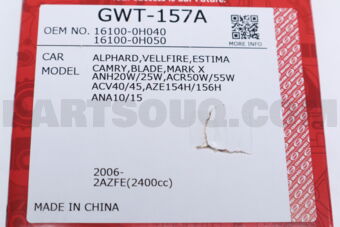 GMB 161000H040 WATER PUMP
