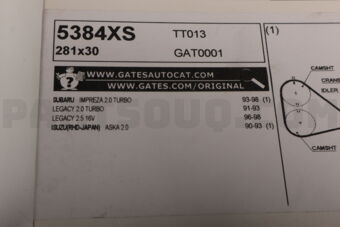 Gates 5384XS TIMING BELT