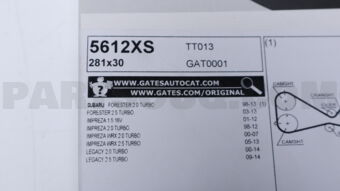 Gates 5612XS SPARE PART