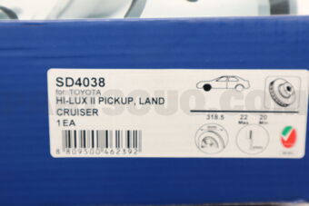 Hi-Q SD4038 BRAKE DISC FRONT 43512-35210 TO LAND CRUISER 199604-200209 HI-Q