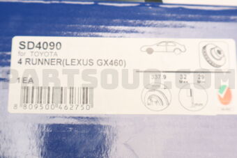 Hi-Q SD4090 BRAKE DISC FRONT 43512-60190 TO LAND CRUSIER 2010- HI-Q