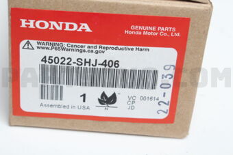 Honda 45022SHJ406 SET PAD FR(13CLT-