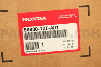Honda 50830T2FA01 RUBBER ASSY., FR. EN