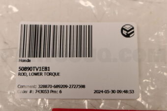 Honda 50890TV1E81 ROD, LOWER TORQUE