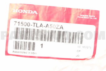 Honda 71500TLAA50ZA FACE ASSY., RR. BUMP
