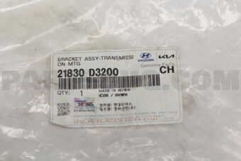 Hyundai / KIA 21830D3200 BRACKET ASSY-TRANSMISSION MTG