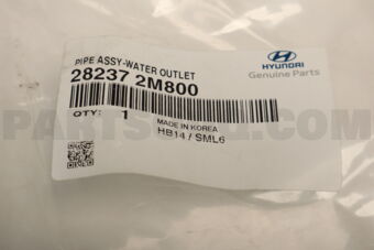Hyundai / KIA 282372M800 PIPE ASSY-WATER OUTLET