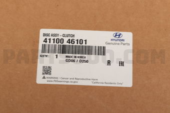 Hyundai / KIA 4110046101 DISC ASSY-CLUTCH