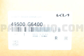 Hyundai / KIA 49500G6400 SHAFTASSY-DRIVELH