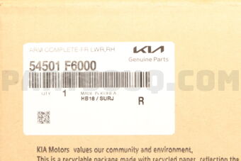 Hyundai / KIA 54501F6000 ARM COMPLETE-FR LWR