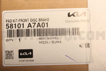 Hyundai / KIA 58101A7A01 PAD KIT-FRONT DISC BRAKE