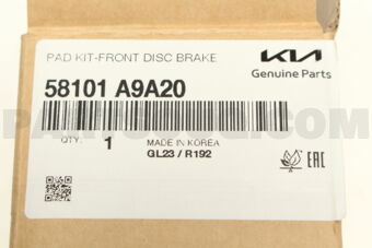 Hyundai / KIA 58101A9A20 PADKIT-FRONTDISCB