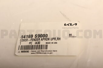 Hyundai / KIA 84169S9000 COVER-FENDERAPRONU