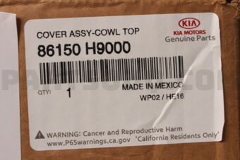 Hyundai / KIA 86150H9000 COVERASSY-COWLTOP