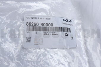 Hyundai / KIA 86260R0000 GARNISH ASSY-FR,RH