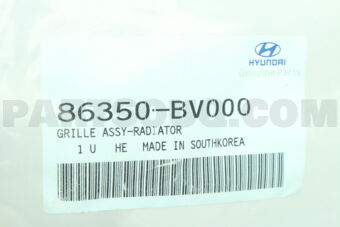 Hyundai / KIA 86350BV000 GRILLE ASSY-RADIATOR