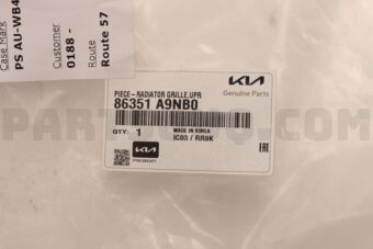 Hyundai / KIA 86351A9NB0 PIECE-RADIATORGRILL