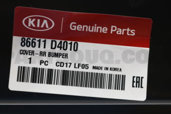 Hyundai / KIA 86611D4010 COVER-RR BUMPER