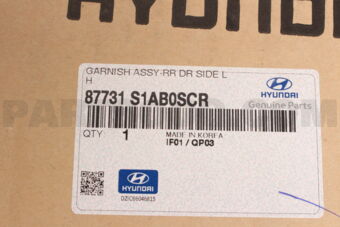 Hyundai / KIA 87731S1AB0SCR GARNISH ASSY-RR DR SIDE LH