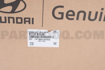 Hyundai / KIA 87732N7CA0 GARNISH ASSY-RR DR SIDE,RH