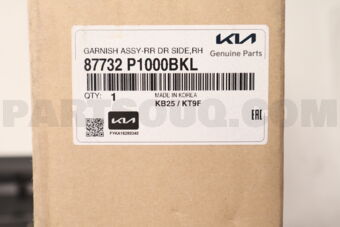 Hyundai / KIA 87732P1000BKL GARNISH ASSY-RR DR SIDE,RH