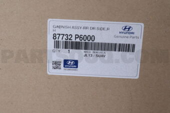 Hyundai / KIA 87732P6000 GARNISH ASSY-RR DR SIDE,RH