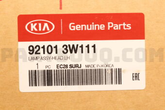Hyundai / KIA 921013W111 LAMP ASSY-HEAD,LH