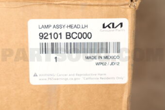 Hyundai / KIA 92101BC000 LAMP ASSY-HEAD,LH