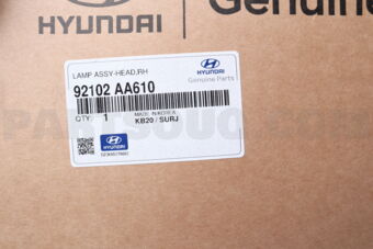 Hyundai / KIA 92102AA610 LAMP ASSY-HEAD,RH