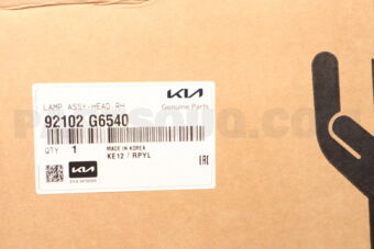 Hyundai / KIA 92102G6540 LAMPASSY-HEADRH