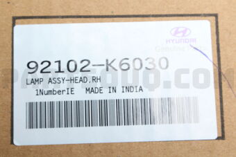 Hyundai / KIA 92102K6030 LAMP ASSY-HEAD,RH