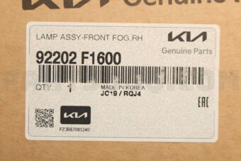 Hyundai / KIA 92202F1600 LAMP ASSY-FRONT FOG,RH