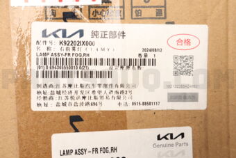 Hyundai / KIA 92202IX000 LAMPASSY-FRFOGRH