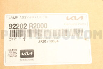 Hyundai / KIA 92202R2000 LAMP ASSY-FR FOG,RH