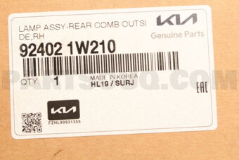 Hyundai / KIA 924021W210 LAMP ASSY-RR COM O/S