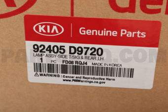 Hyundai / KIA 92405D9720 LAMP ASSY-SIDE T/SIG & REAR,LH