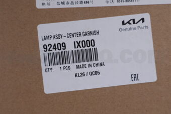 Hyundai / KIA 92409IX000 LAMPASSY-CENTERGAR