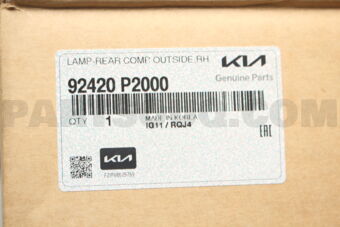 Hyundai / KIA 92420P2000 LAMP-REAR COMB OUTSIDE,RH