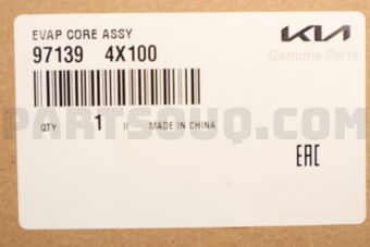 Hyundai / KIA 971394X100 EVAPORATOR CORE ASSY