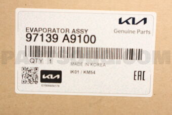 Hyundai / KIA 97139A9100 EVAPORATORASSY