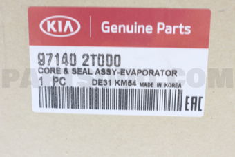 Hyundai / KIA 971402T000 CORE & SEAL ASSY-EVAPORATOR