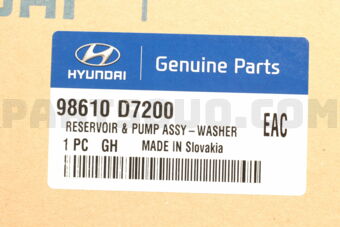 Hyundai / KIA 98610D7200 RESERVOIR & PUMP ASSY-WASHER