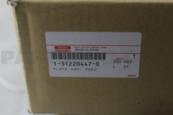 Isuzu 1312204470 PLATE ASM; PRES