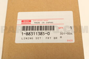 Isuzu 1883113850 LINING SET; FRT