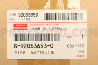 Isuzu 8920636530 PIPE; WATER