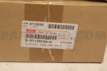 Isuzu 8971392990 CLUTCH; COOLING